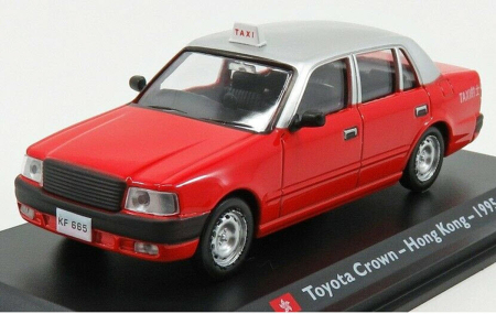 Masini de strada - Macheta Auto Toyota Crown Hong Kong Taxi 1995 rosu, scara 1:43