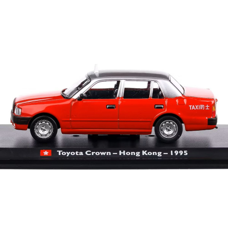 Macheta Auto Toyota Crown Hong Kong Taxi 1995 rosu, scara 1:43 [2]