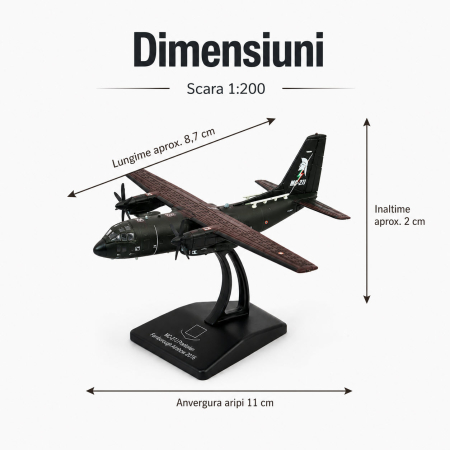 Macheta avion Alenia MC-27J Praetorian Airshow 2016, scara 1:200, Atlas, cu suport si blister [1]