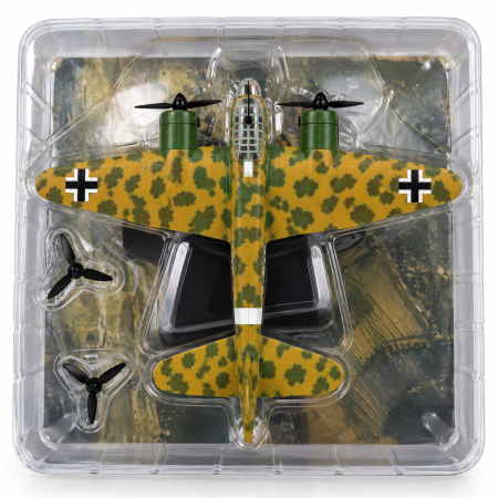 Macheta Avion Bombardier Junkers Ju 88A-4 Germania WWII, Scara 1:144, Metalica, cu Suport, Colectia Altaya [7]