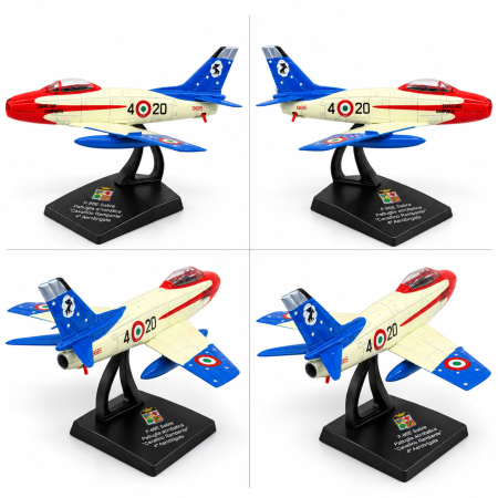 Macheta Avion de Vanatoare F-86E Sabre "Cavallino Rampante" Italia, Scara 1:72, Metalica, cu Suport, Altaya [4]