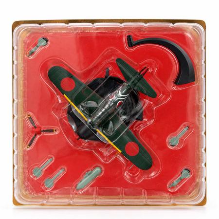 Macheta Avion de Vanatoare Mitsubishi A6M5c Type 52 Zero WWII Japonia, Scara 1:72, Metalica, cu Suport, Altaya [6]
