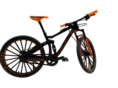 Machetă bicicletă MTB Slalom 1:10 portocaliu Golden Wheel 05C – miniatură cu părți mobile [4]