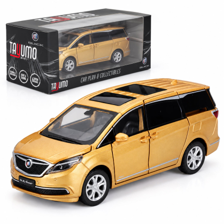 MACHETE - Macheta Buick GL8 Avenir auriu, lumini, sunet si pull-back, scara 1:32, Tayumo