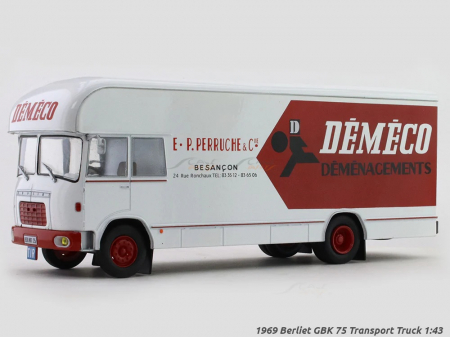 MACHETE AUTO - Macheta Camion Berliet GBK 75 Transport Demeco 1969 - 1/43 Hachette