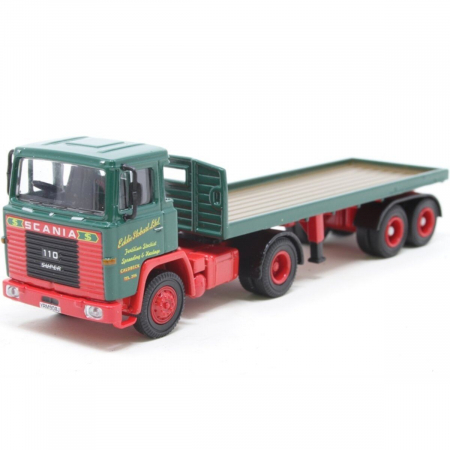 Camioane - Macheta Camion Scania 110 Flatbed Eddie Stobart scara 1/76, Atlas Edition