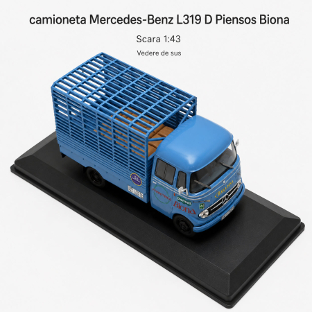 Macheta camioneta Mercedes-Benz L319 D Biona 1963, albastra, scara 1:43 [3]