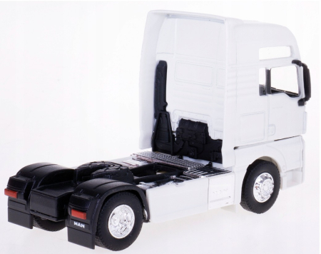 Macheta Cap Tractor MAN TGX XXL 2 axe alb, scara 1:64, Welly [2]