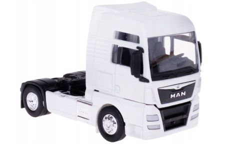 Macheta Cap Tractor MAN TGX XXL 2 axe alb, scara 1:64, Welly [1]