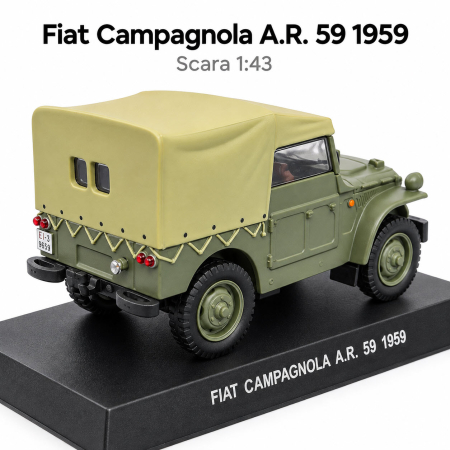 Macheta Carabinieri Fiat Campagnola A.R. 59 1959 verde, scara 1:43, Atlas [5]