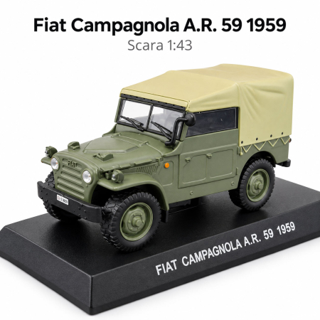 Macheta Carabinieri Fiat Campagnola A.R. 59 1959 verde, scara 1:43, Atlas [4]
