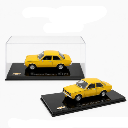 Machete Auto Civile la Scara 1:43 – Limuzine, Hatchback si Sedan - Macheta Chevrolet Chevette SL 1979 galbena, scara 1:43, cu vitrina plexiglas