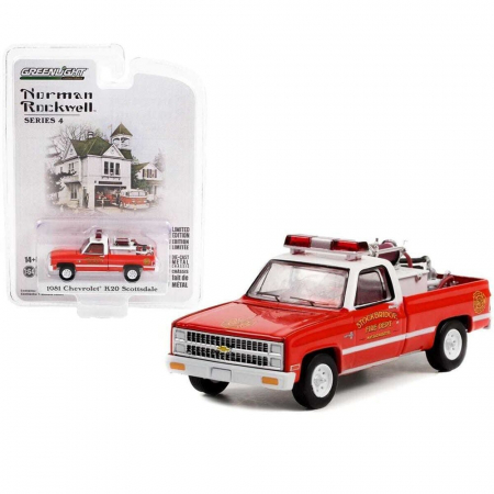 Vehicule Interventie - Macheta Chevrolet K20 Scottsdale 1981 -seria Norman Rockwell 1:64 Greenlight gl54060e