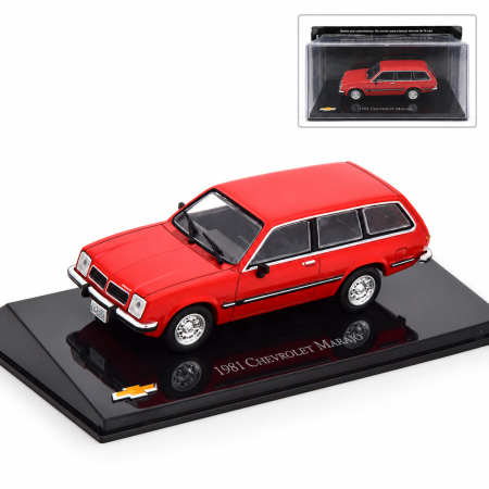 Machete Auto Civile la Scara 1:43 – Limuzine, Hatchback si Sedan - Macheta Chevrolet Marajo 1981, rosie, scara 1:43, Atlas, cu vitrina plexiglas