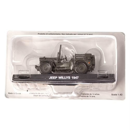 Macheta Jeep Willis 1947 Carabinieri, 1:43 verde olive – Magazine Models [1]