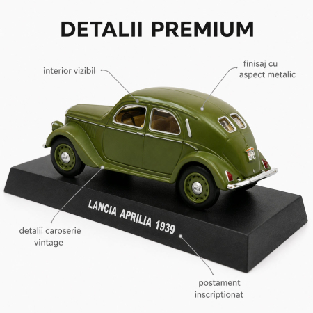 Macheta Lancia Aprilia 1939 Carabinieri verde, scara 1:43, DeAgostini [2]