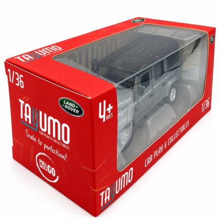 Macheta Land Rover Defender 110 Gri Stornoway, Pull-Back, Scara 1:36, Tayumo [5]