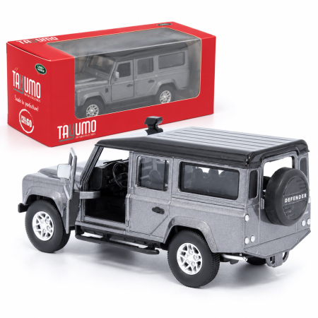 Macheta Land Rover Defender 110 Gri Stornoway, Pull-Back, Scara 1:36, Tayumo [0]
