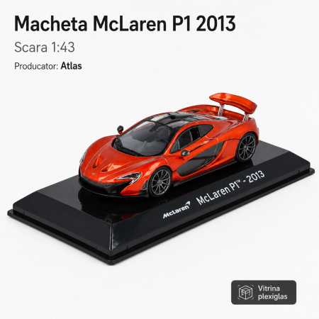MACHETE - Macheta McLaren P1 2013, scara 1:43, Atlas, portocaliu inchis metalizat