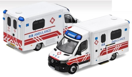 MACHETE AUTO - Macheta Mercedes-Benz Sprinter Ambulanta Hong Kong (PRA), scara 1:64 – ERA Car