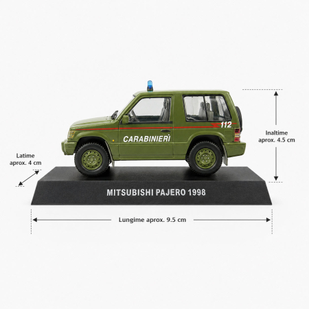 Macheta Mitsubishi Pajero 1998 Carabinieri verde, De Agostini, scara 1:43 [1]