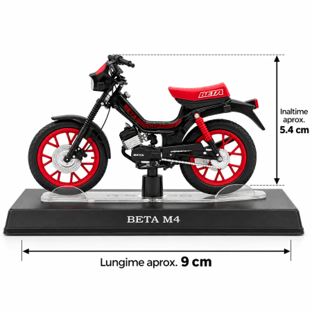 Macheta moto Beta M4 rosu/negru, scara 1:18, Leo Models, Passione Motorini [1]