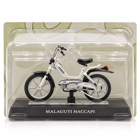 Macheta moto Malaguti Haccapi alb, scara 1:18, Leo Models, Passione Motorini [6]