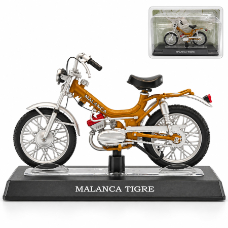MACHETE MOTOCICLETE SI BICICLETE - Macheta moto Malanca Tigre 1972, scara 1:18, Leo Models, Passione Motorini