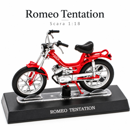 Macheta Moto Romeo Tentation, rosu, scara 1:18, Leo Models, Passione Motorini [1]