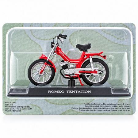 Macheta Moto Romeo Tentation, rosu, scara 1:18, Leo Models, Passione Motorini [4]