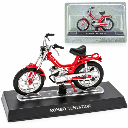 Macheta Moto Romeo Tentation, rosu, scara 1:18, Leo Models, Passione Motorini
