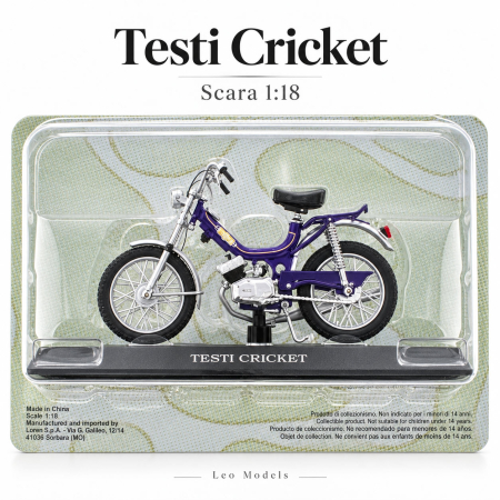 Macheta Moto Vintage Testi Cricket, mov, scara 1:18, Leo Models, Passione Motorini [3]
