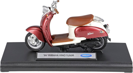 Macheta motocicleta 1999 Yamaha Vino YJ50R, scara 1:18, Welly, cu stand expunere [2]