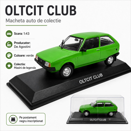 Macheta Oltcit Club verde, scara 1:43, De Agostini, Masini de legenda [1]