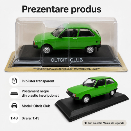 Macheta Oltcit Club verde, scara 1:43, De Agostini, Masini de legenda [3]