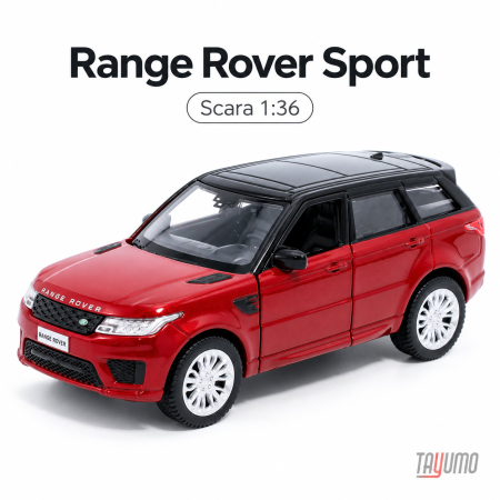 Macheta Range Rover Sport Rosu Firenze, scara 1:36, Tayumo, pull-back [3]