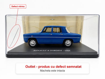 Macheta Renault 8 Gordini 1966 albastra, scara 1:24, (Vitrina Plexiglas Crapata), Outlet [5]