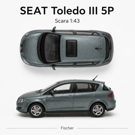 Machetă SEAT Toledo III 5P, 1:43, Fischer, gri petrol metalizat [4]