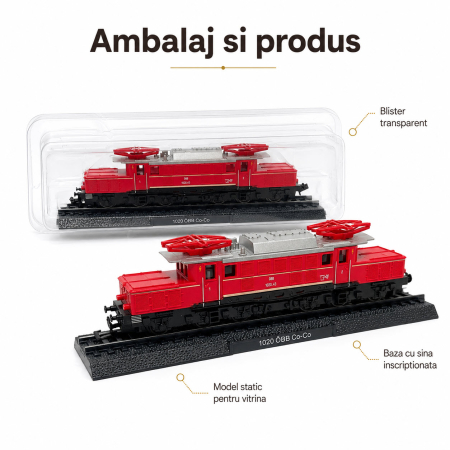Macheta statica locomotiva 1020 OBB Co-Co 1:160 N, Atlas, rosie [3]