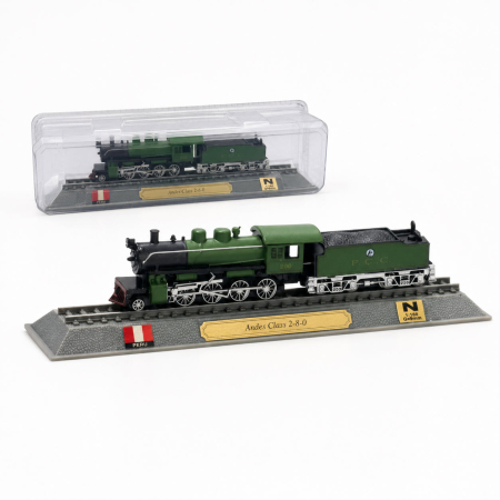 Locomotive - Macheta statica locomotiva Andes Class 2-8-0 1:160 N, Del Prado, verde cu negru