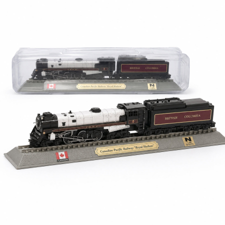 Locomotive - Macheta statica locomotiva Canadian Pacific Royal Hudson 1:160 N, Del Prado, negru cu argintiu