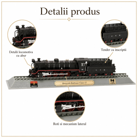 Macheta statica locomotiva cu abur Benguela Railways Class 11 Angola, scara 1:160 N, Del Prado [4]