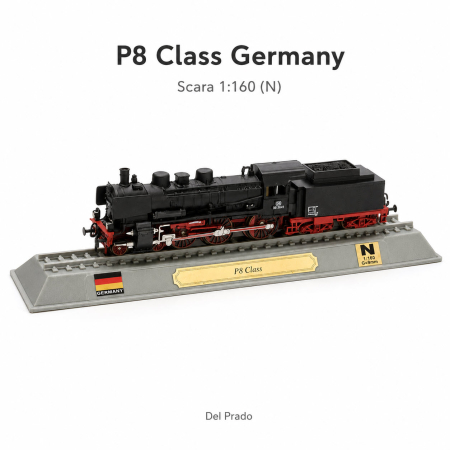 Macheta statica locomotiva cu abur P8 Class Germany, scara 1:160 N, Del Prado [1]
