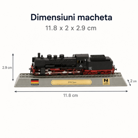 Macheta statica locomotiva cu abur P8 Class Germany, scara 1:160 N, Del Prado [2]