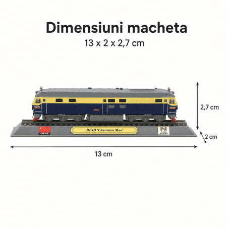 Macheta statica locomotiva DF4D Chairman Mao China, scara 1:160 (N), Del Prado [2]