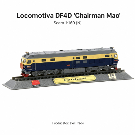 Macheta statica locomotiva DF4D Chairman Mao China, scara 1:160 (N), Del Prado [1]