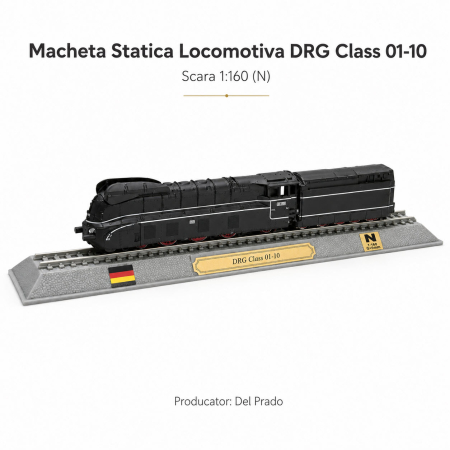 Macheta statica locomotiva DRG Class 01-10 1:160 N, Del Prado, negru [1]