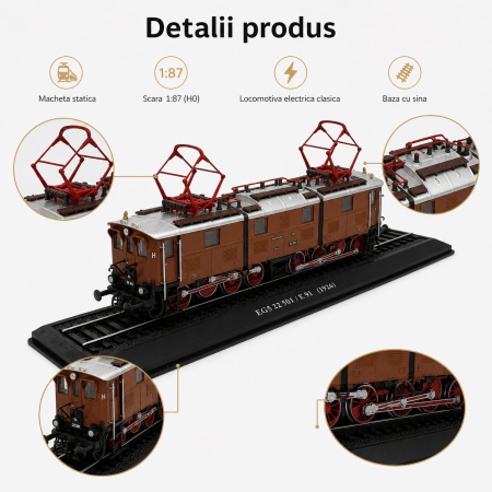 Macheta statica locomotiva EG5 22 501 / E 91 1926, scara 1:87 H0, Atlas [2]