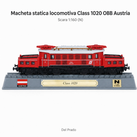 Macheta statica locomotiva electrica Class 1020 OBB Austria, scara 1:160 N, Del Prado [1]