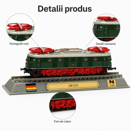 Macheta statica locomotiva electrica DB E18 Germany, scara 1:160 N, Del Prado [4]